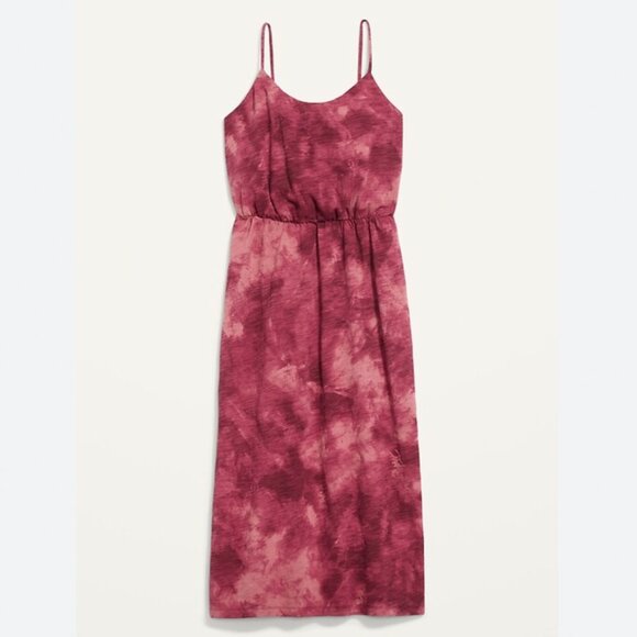 *Old Navy Waist-Defined Tie-Dye Slub-Knit Midi Cami Dress - Picture 4 of 11